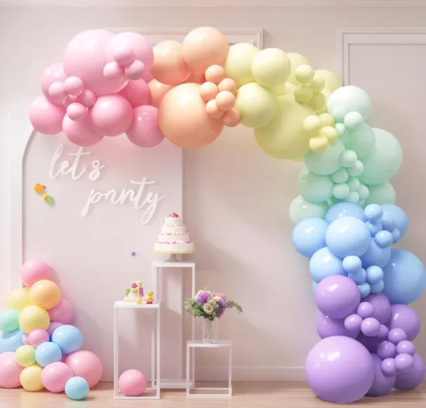 Curated half balloon arch design